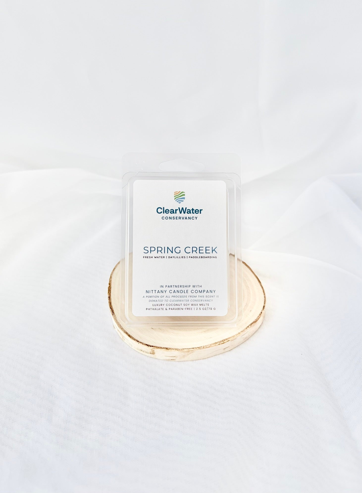 Nittany Candle Company wax melts on a white background