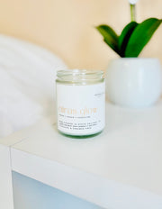Citrus scented clean-burning candle made with coconut wax 