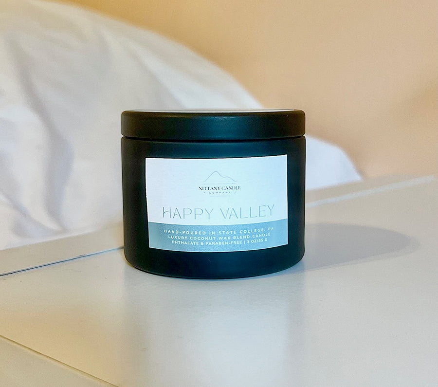 Happy Valley small tin candle by Nittany Candle Company