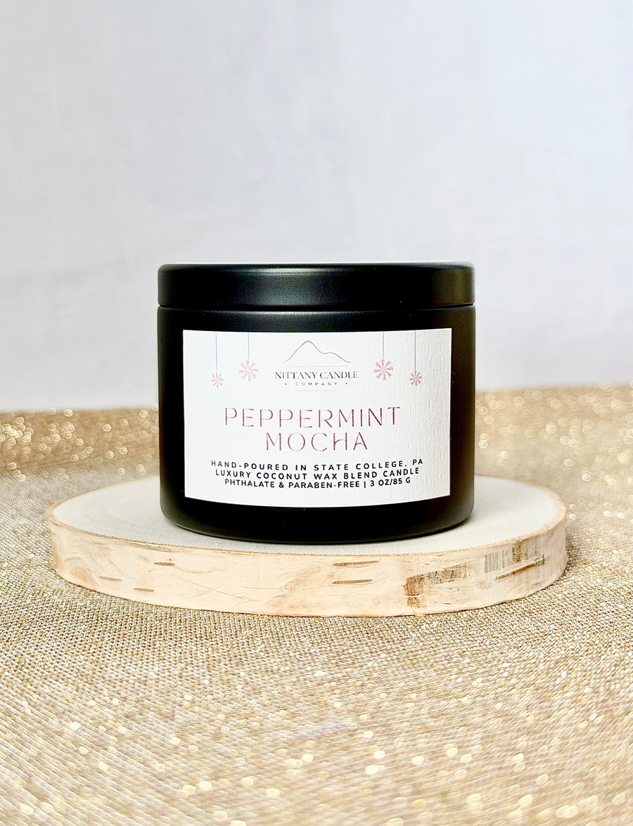 PEPPERMINT MOCHA MINI TIN CANDLE