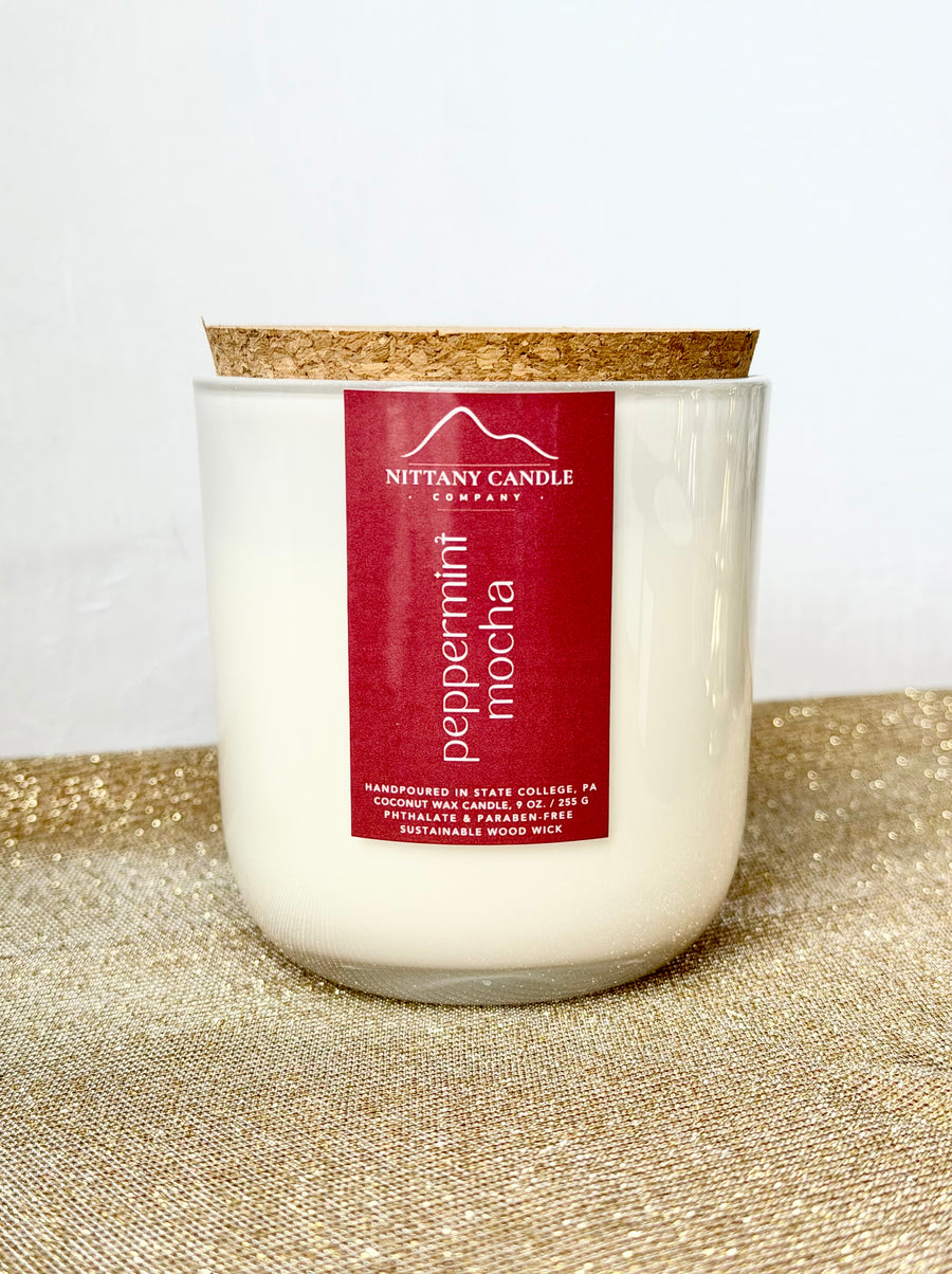 PEPPERMINT MOCHA WOOD WICK CANDLE