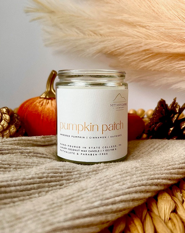 NITTANY CANDLE COMPANY PUMPKIN SCENTED CANDLE 